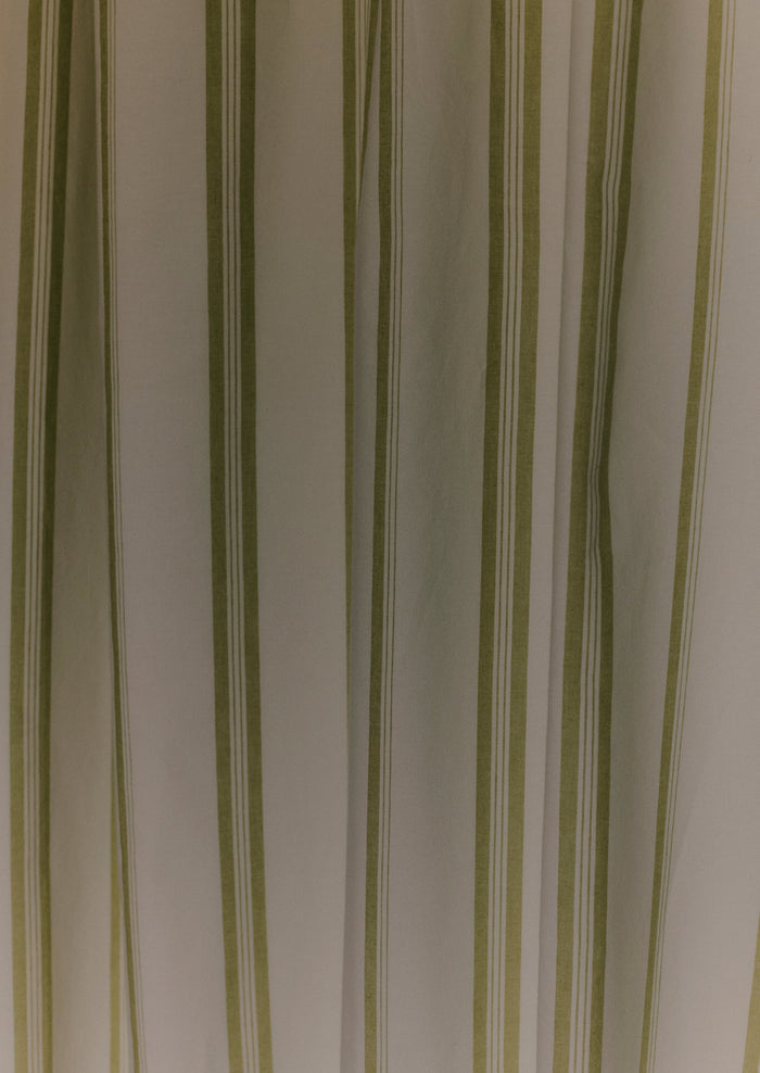 Sail Stripe Shower Curtain | Chalk/Fern