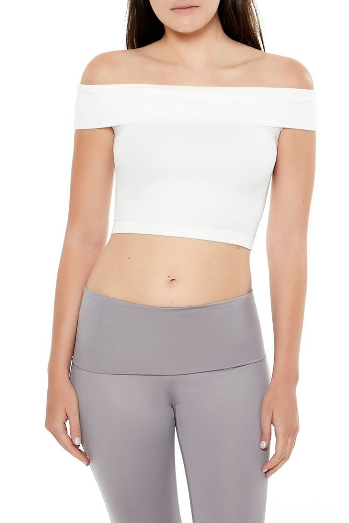 Seamless Off-the-Shoulder Crop Top
