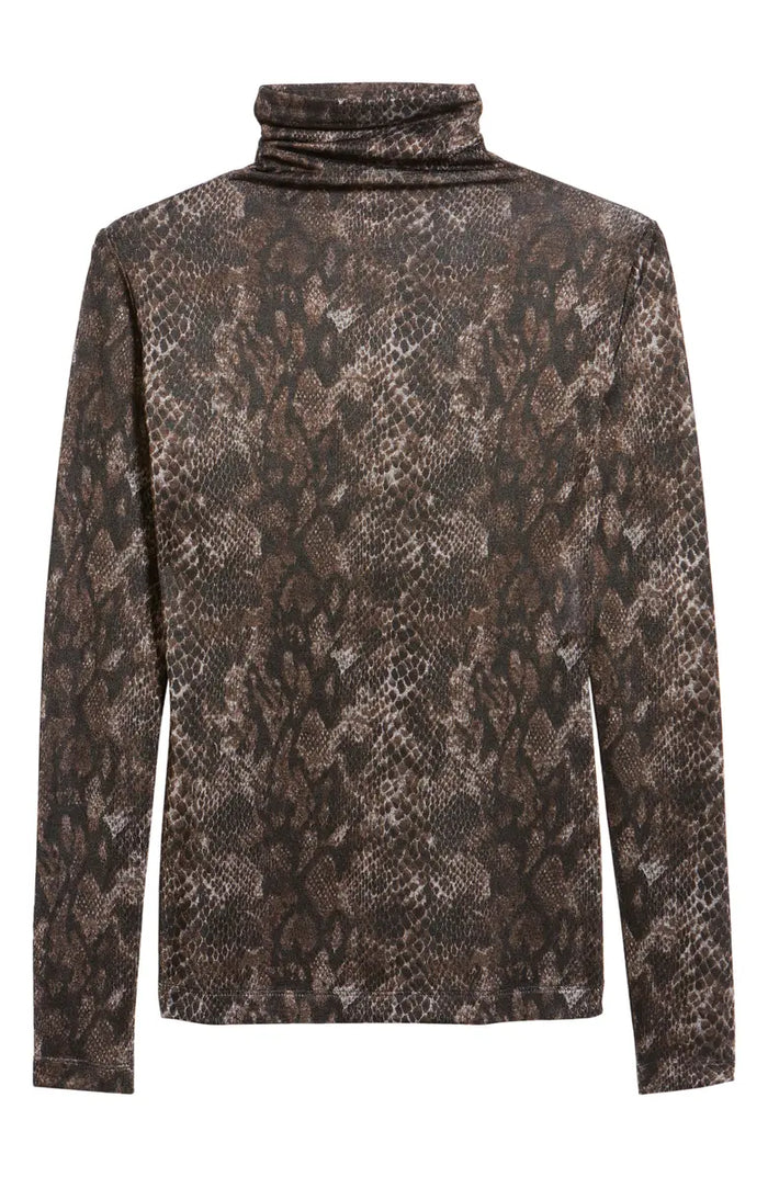 Seamless Printed Turtleneck