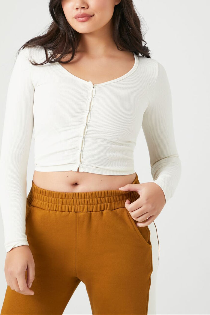 Seamless Ribbed Knit Crop Top