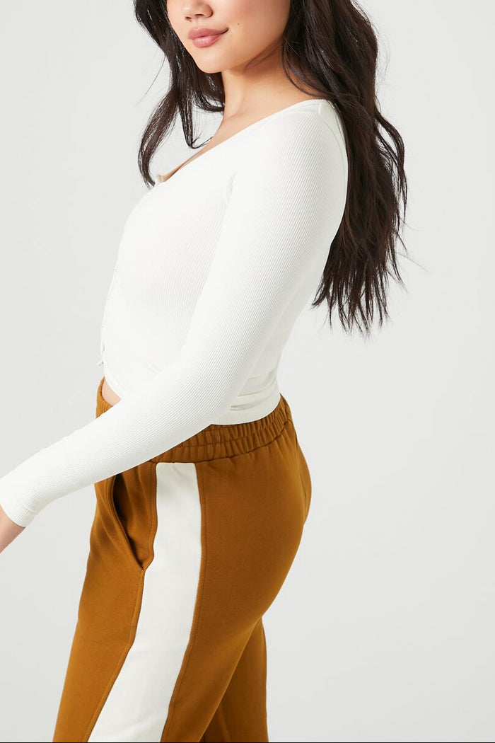 Seamless Ribbed Knit Crop Top