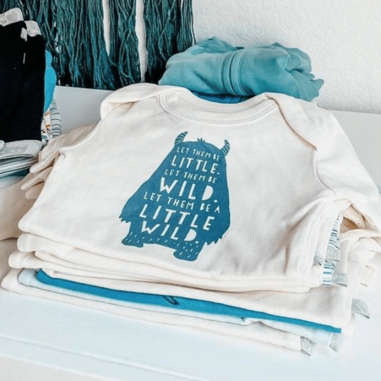 Baby short sleeve pajama set | wild child pinstripes finn + emma