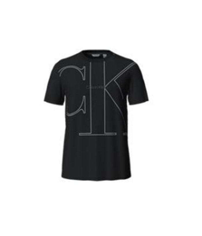Short Sleeves Chest Monogram Crew