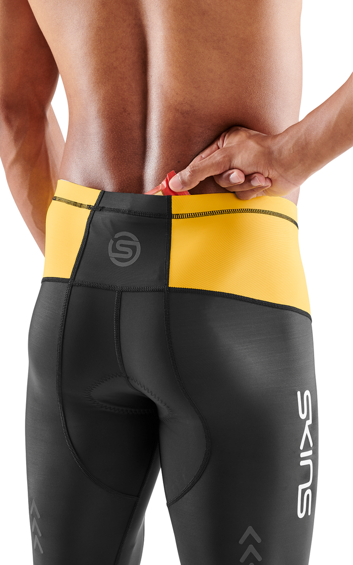 Skins Men's TRI Brand H/Tights - Black/Zest