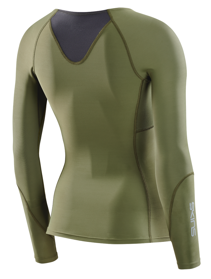 Skins Women's Compression Long Sleeve Tops 3-Series - Khaki
