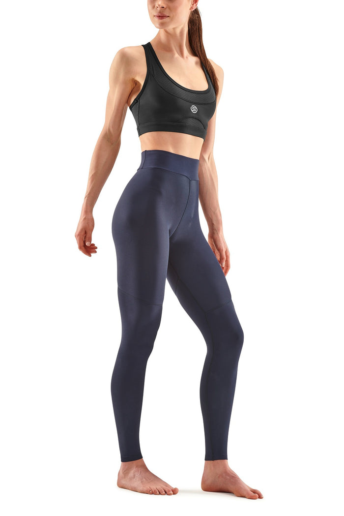 SKINS Women's Compression Soft Long Tights 3-Series - Navy Blue