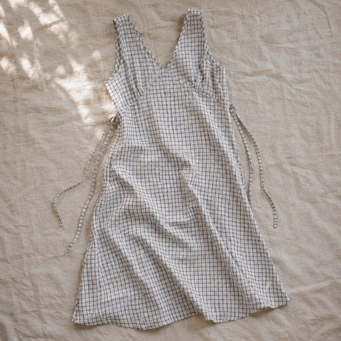 Sleeveless Breastfeeding Dress Windowpane