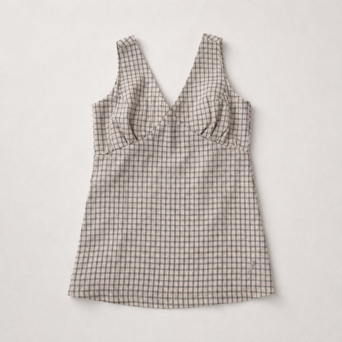 Sleeveless Breastfeeding Top Windowpane