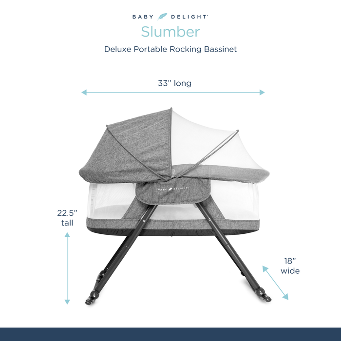 Slumber Deluxe Portable Rocking Bassinet - Baby Delight
