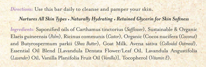 Soap Cauldron - Bar Soap Lavender & Mexican Vanilla: 1.75oz