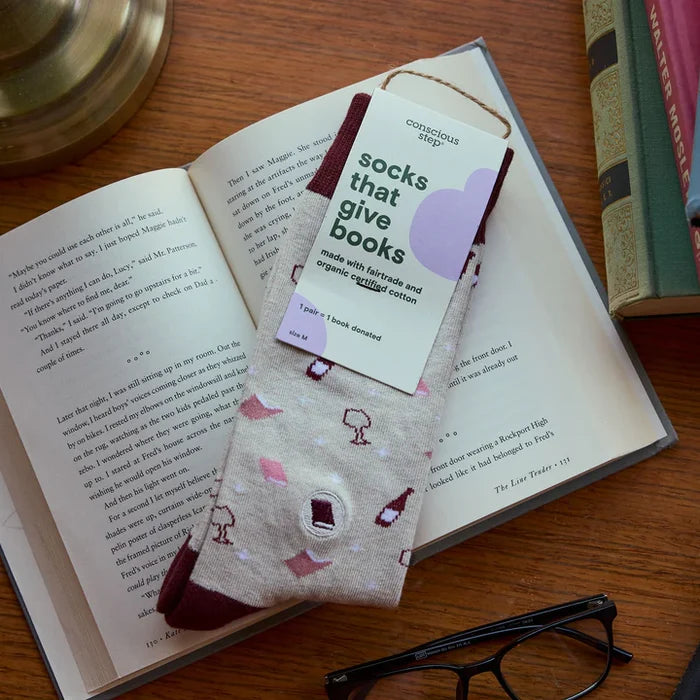 Socks that Give Books (Select from 10 Designs)
