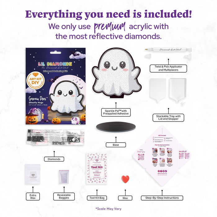 Sparkle Pals™ - Ghostly Hugs - Diamond Art Club DIY Kit