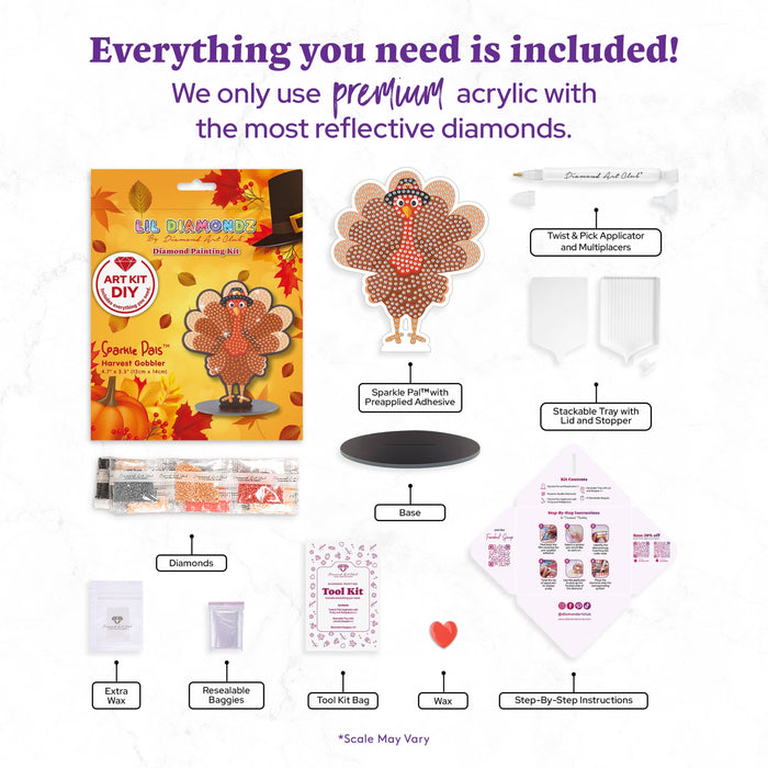 Sparkle Pals™ - Harvest Gobbler - Diamond Art Club DIY Kit
