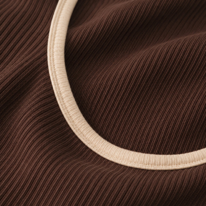 St Tropez Ribbed Breastfeeding Dress Chocolate