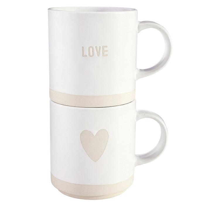 Stackable Mugs - Love/Heart