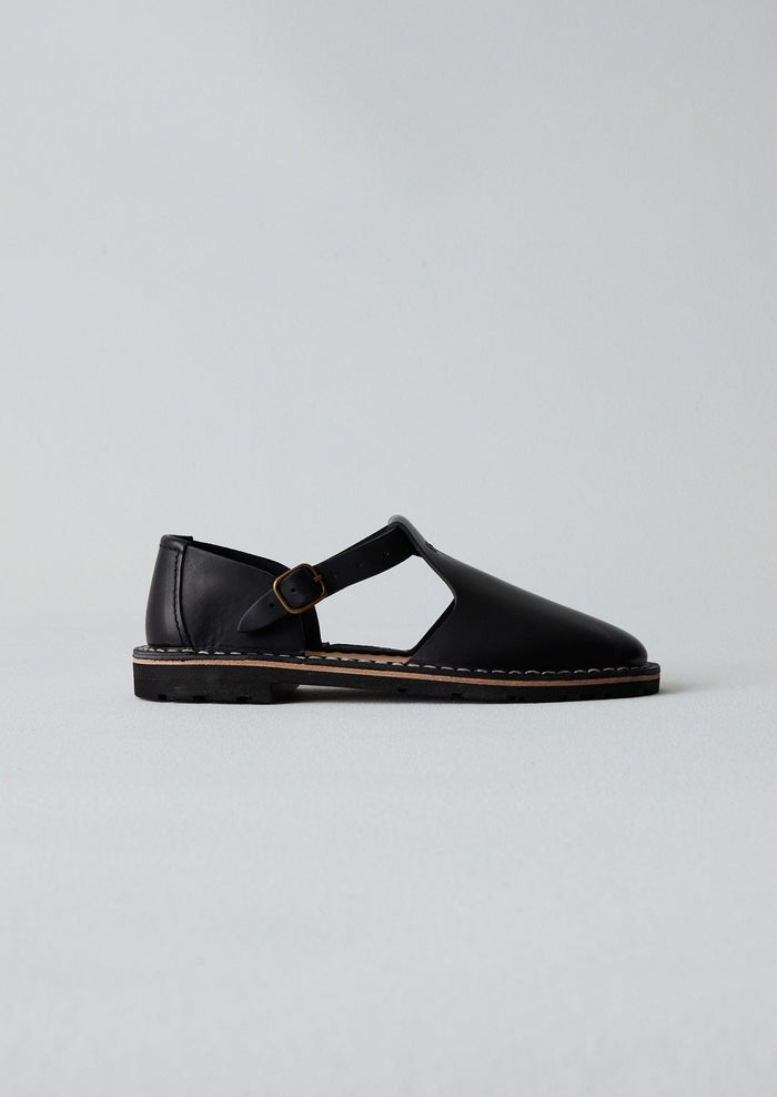 Steve Mono Leather Shoes | Black