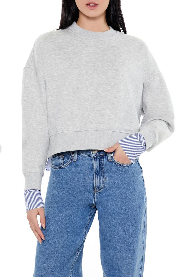 Striped Colorblock Combo Pullover