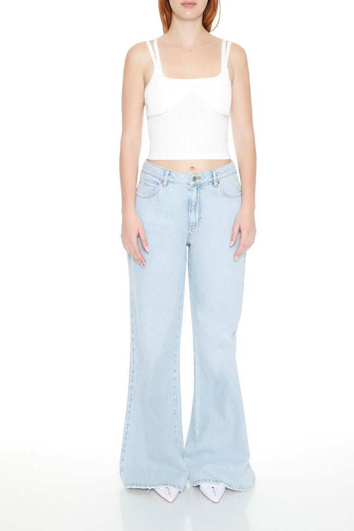Sweater-Knit Cropped Cami