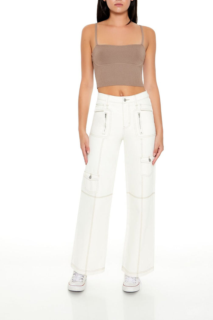 Sweater-Knit Cropped Cami
