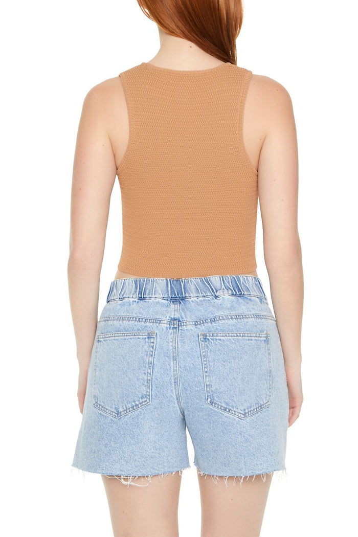 Sweater-Knit Cropped Tank Top