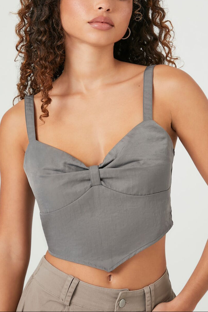 Sweetheart V-Hem Crop Top