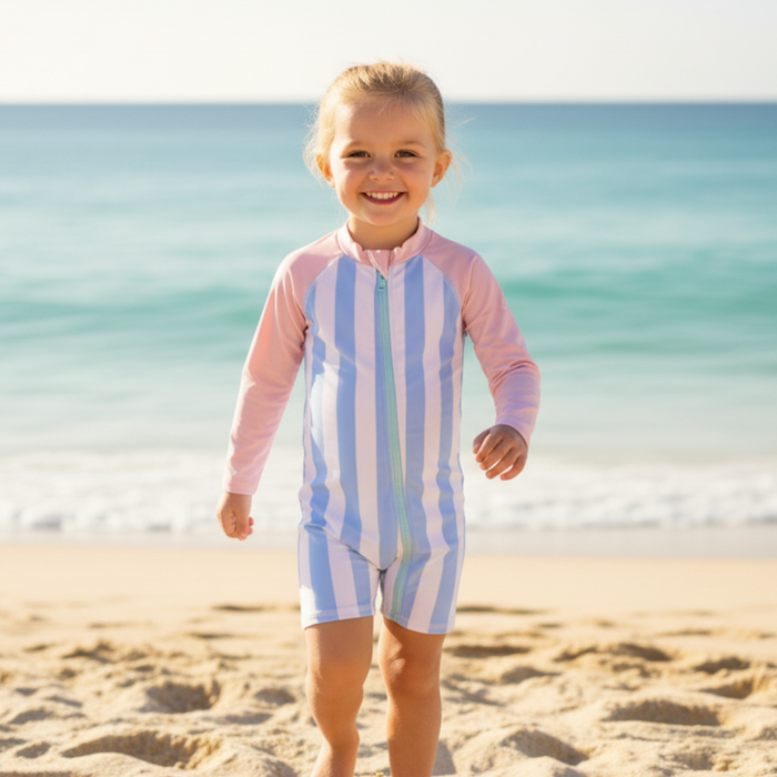 Swimster Stripes Pink Sleeve