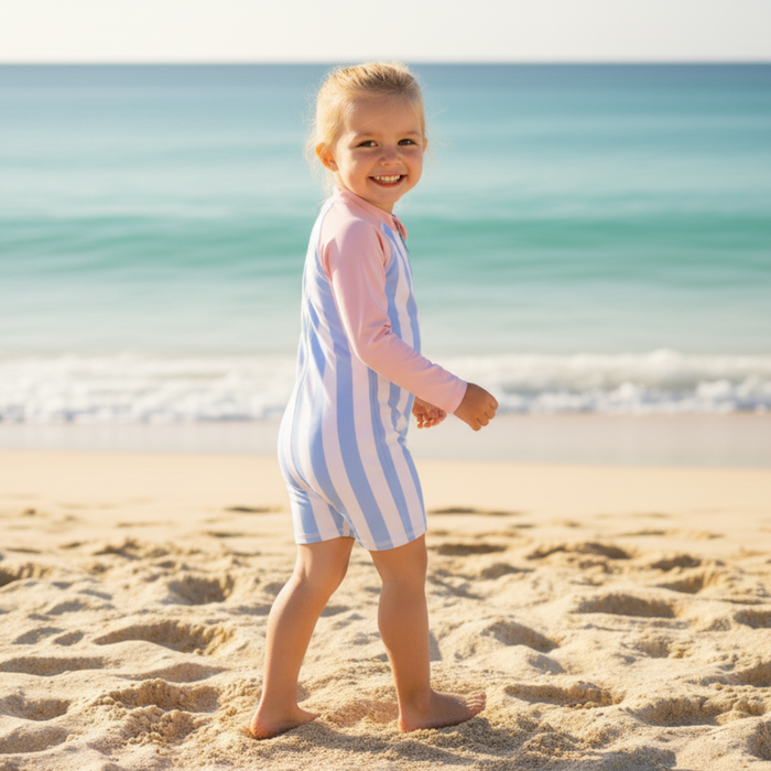 Swimster Stripes Pink Sleeve