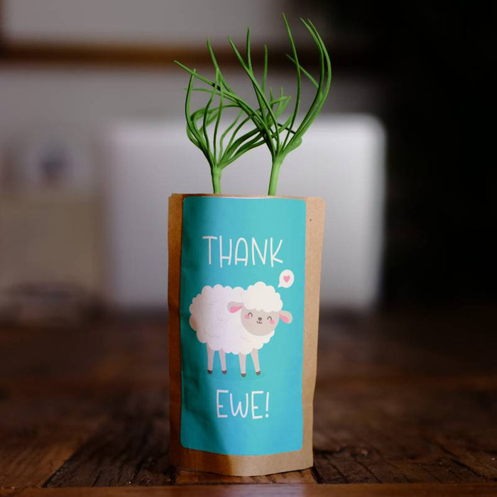 Thank 'Ewe' Card Tree Gift + We Plant 10 More Trees