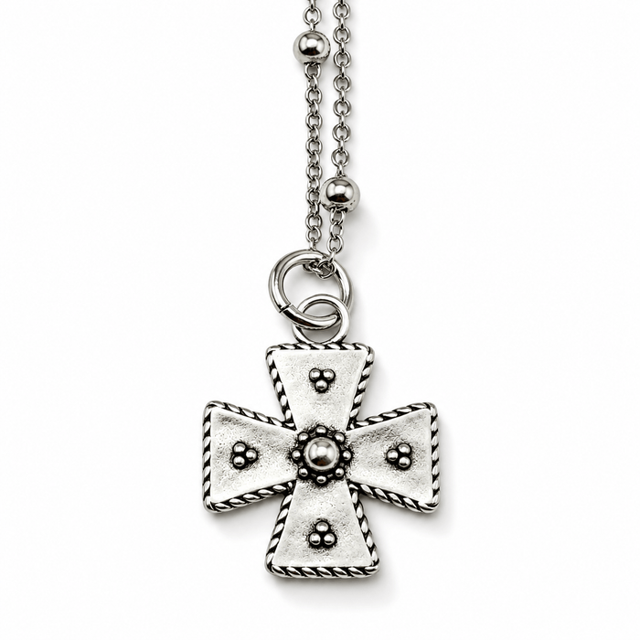 Thankful Modern Cross Dainty Necklace