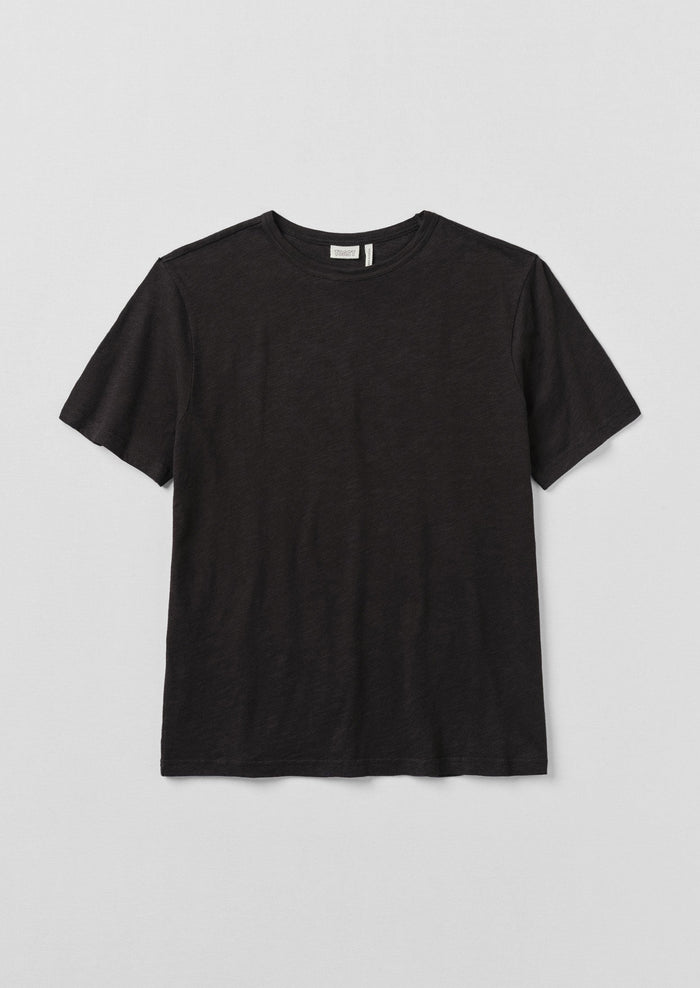Theo Organic Cotton Short Sleeve Tee | Carbon Black