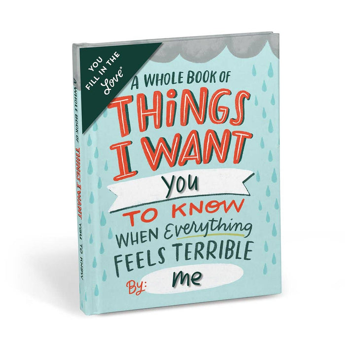 Things I Want / Feels Terrible Fill in the Love Journal