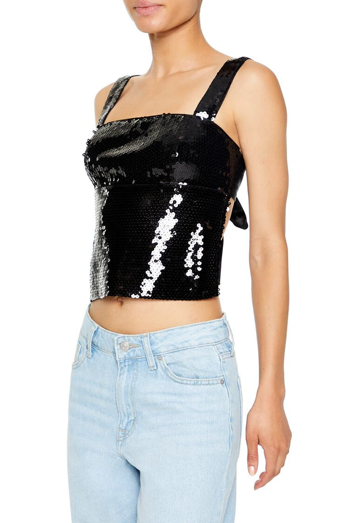 Tie-Back Sequin Top