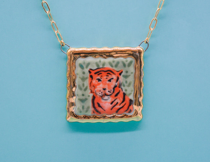 Tiger Portrait Necklace