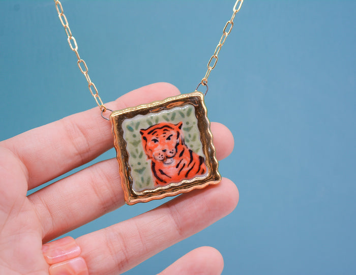 Tiger Portrait Necklace