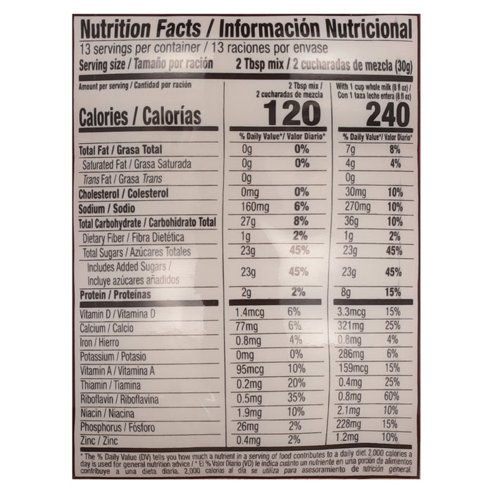 Toddy Mezcla para Bebida de Chocolate y Malta 14.1 oz