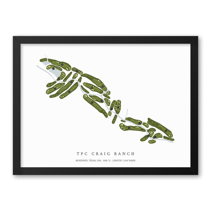 TPC Craig Ranch | Golf Course Map | Black Frame