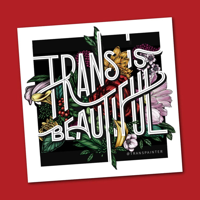 Trans is Beautiful Sticker | Transgender Pride Stickers Set
