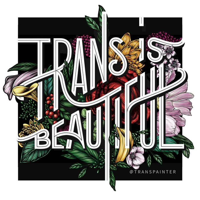 Trans is Beautiful Sticker | Transgender Pride Stickers Set