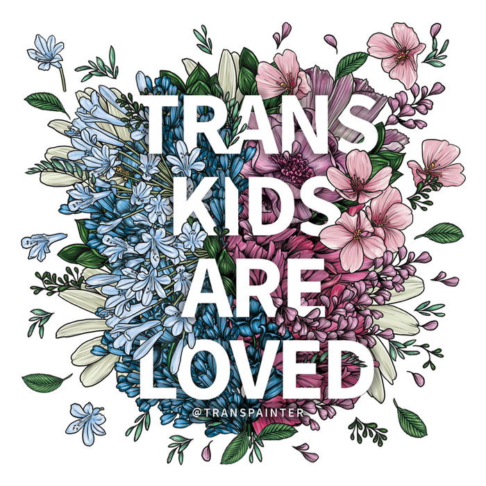 Trans Kids Are Loved Decal | Transgender Stickers