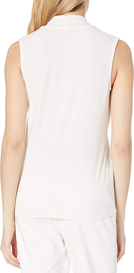 Triple Pleat Split Neck Top