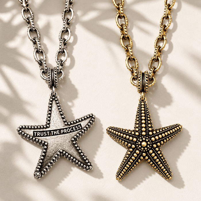Trust the Process Starfish Adjustable Necklace