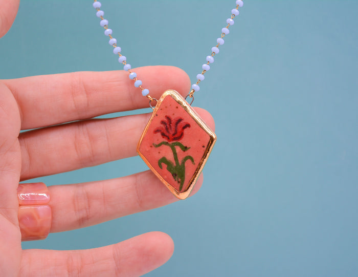 Tulip Portrait Necklace