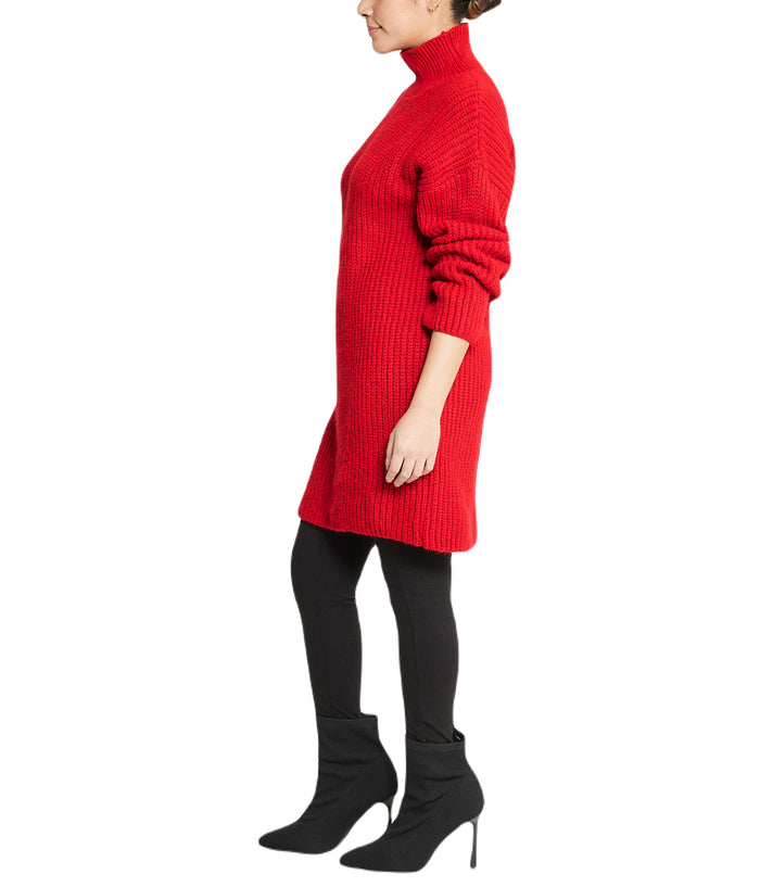 Turtleneck Funnel Sweater Dress