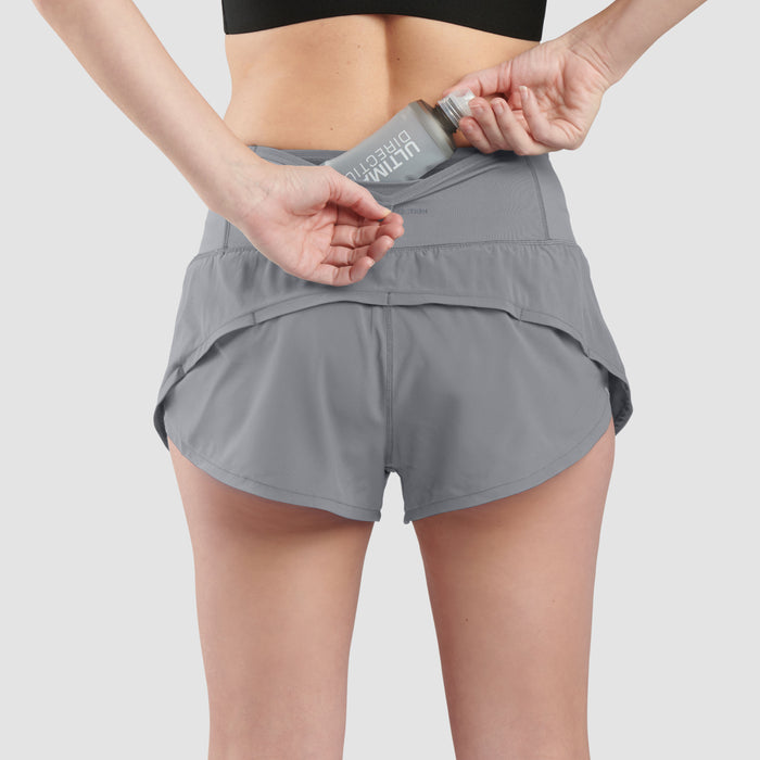 Ultimate Direction Women's Velum Short 2.5"- Gray