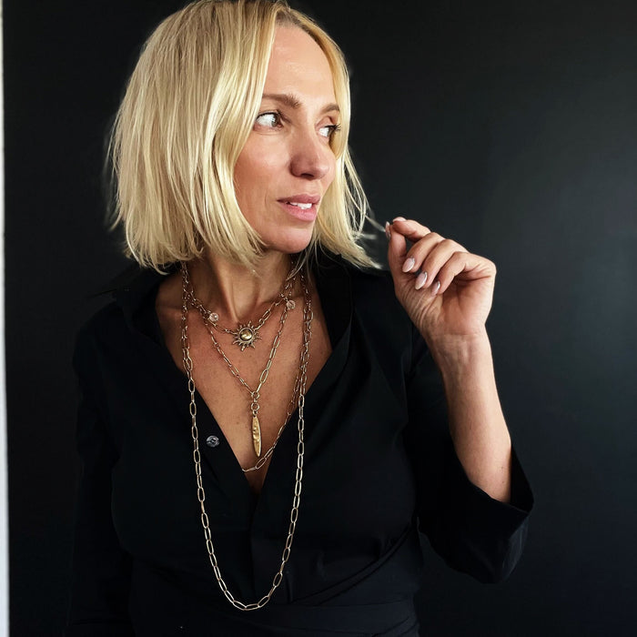 Unapologetic Vertical Bar Klink Necklace