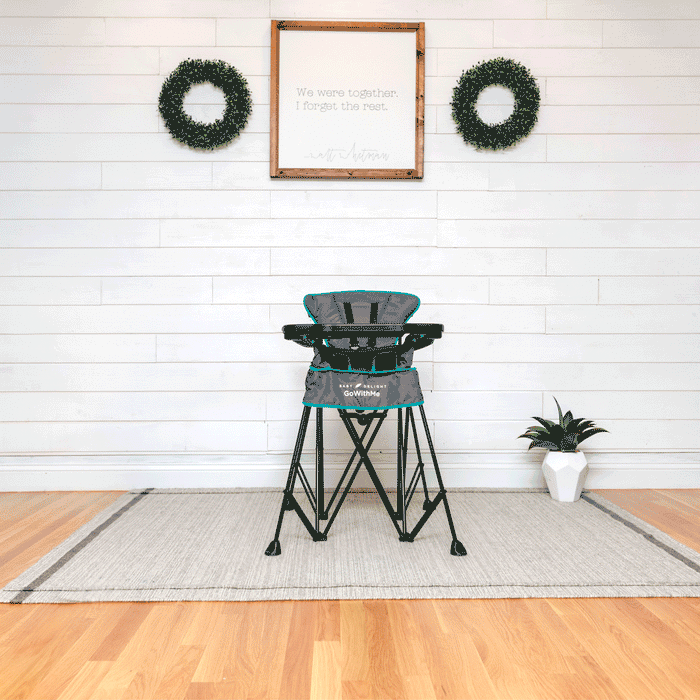 Go With Me™ Uplift  Deluxe Portable High Chair - Teal & Grey - Baby Delight