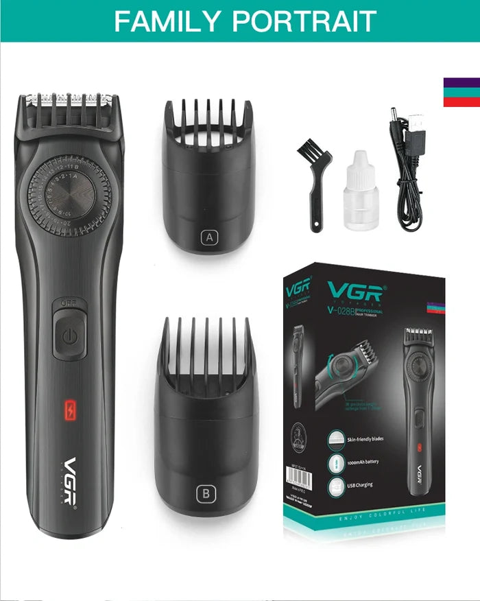 VGR V-028B Hair Trimmer For Men, Black