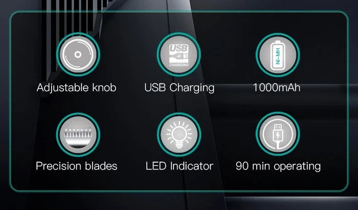 VGR V-028B Hair Trimmer For Men, Black