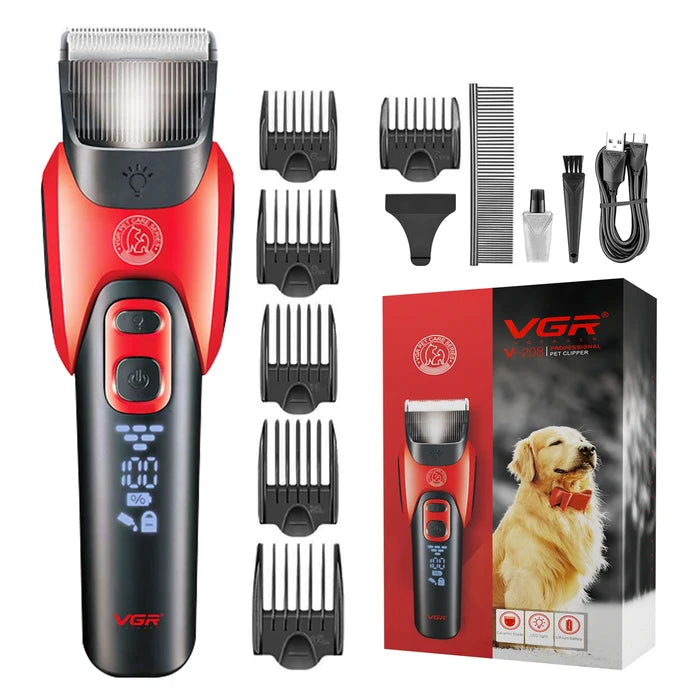 VGR V-208 Professional Pet Clipper for Dogs, Cats & All Animals, Red