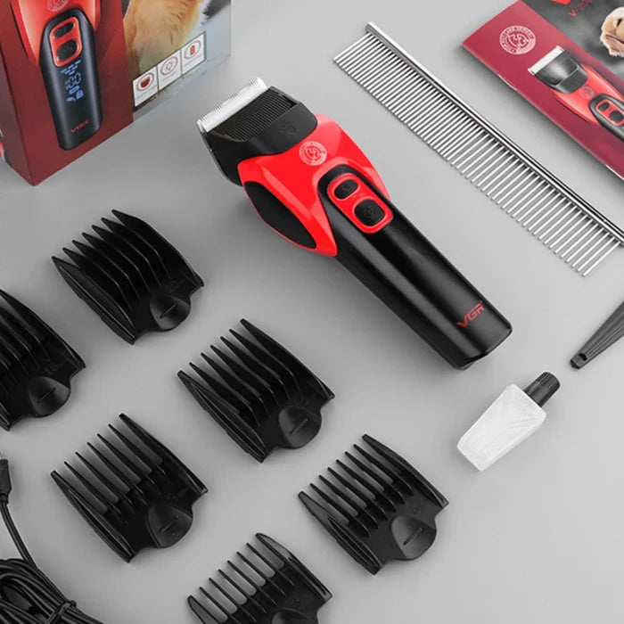 VGR V-208 Professional Pet Clipper for Dogs, Cats & All Animals, Red